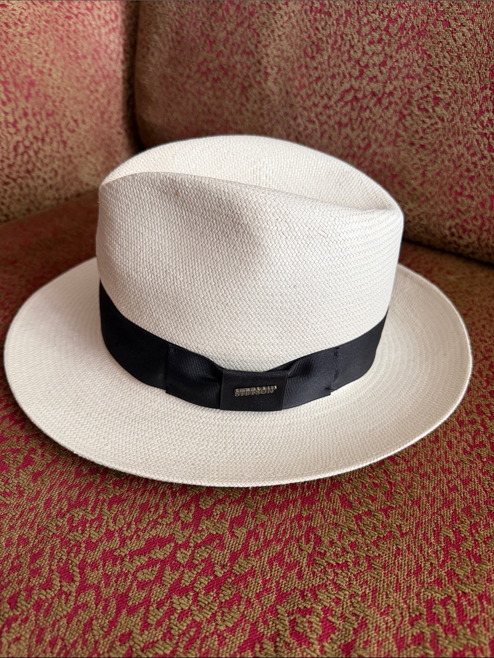 Stetson Reward Straw Fedora with Black Band